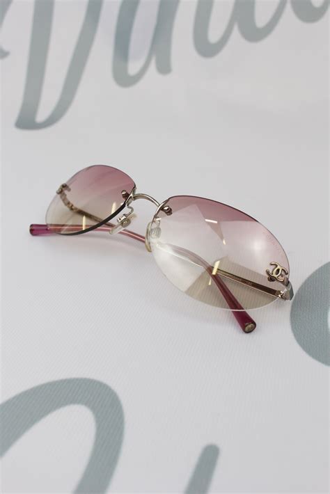 pink vintage chanel sunglasses|chanel glasses old women's.